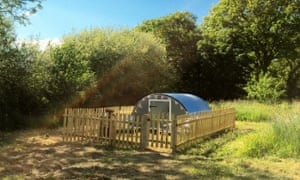 Snout's honour: a pig ark camping pod at Cwmcrwth Farm Holiday Cottages.