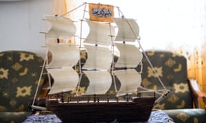 Abu Muhammad al-Maqdisi's model ship made for him by a senior member of Isis who was incarcerated in Abu Ghraib