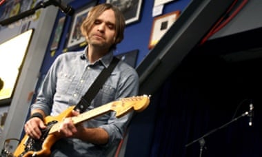 Ben Gibbard of Death Cab For Cutie performs at Amoeba Music.