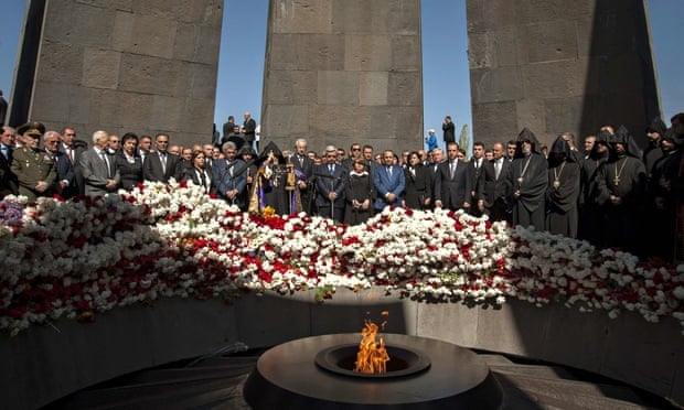Armenians mark the anniversary of the massacre of their people, in 2014.