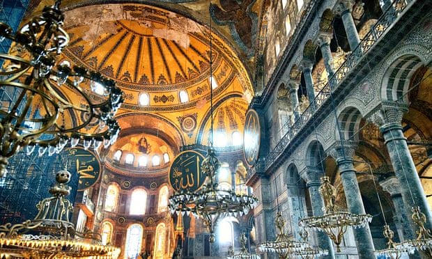Interior of Hagia Sophia, Istanbul, Turkey