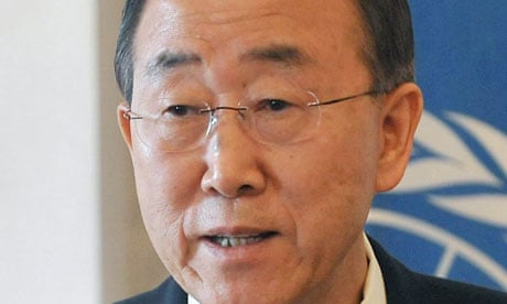 Ban Ki-moon: &#39;Clearly this day marks a historic transition for Libya&#39;. Photograph: Lajos Soos/EPA - Ban-Ki-moon-Clearly-this--007