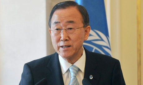 Ban Ki-moon, UN secretary-general, repeated his call for a ceasefire and stressed the urgency of getting aid to Misrata. Photograph: Lajos Soos/MTI - Ban-Ki-moon-UN-secretary--014