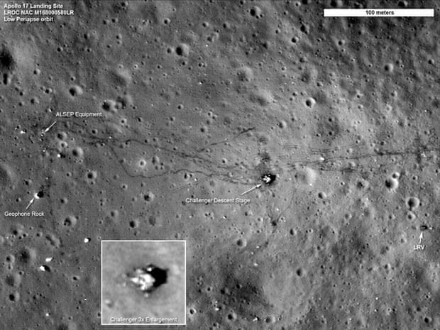 Lunar image shows Apollo 17 landing site