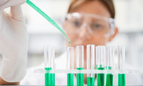 Experimentation is not without risk, says Hasan Bakhshi, but we can learn from the difficultiues. Photograph: moodboard / Alamy/Alamy - Scientist-filling-test-tu-008