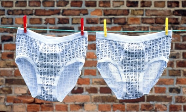 Two underpants on a clothesline