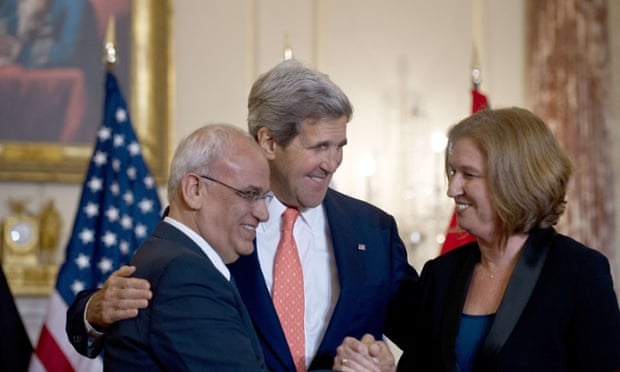 Israel and Palestinians aiming for peace deal within nine months.