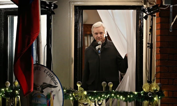 Julian Assange sought political asylum in Ecuador’s London embassy in June 2012. Photograph: Peter Macdiarmid/Getty Images