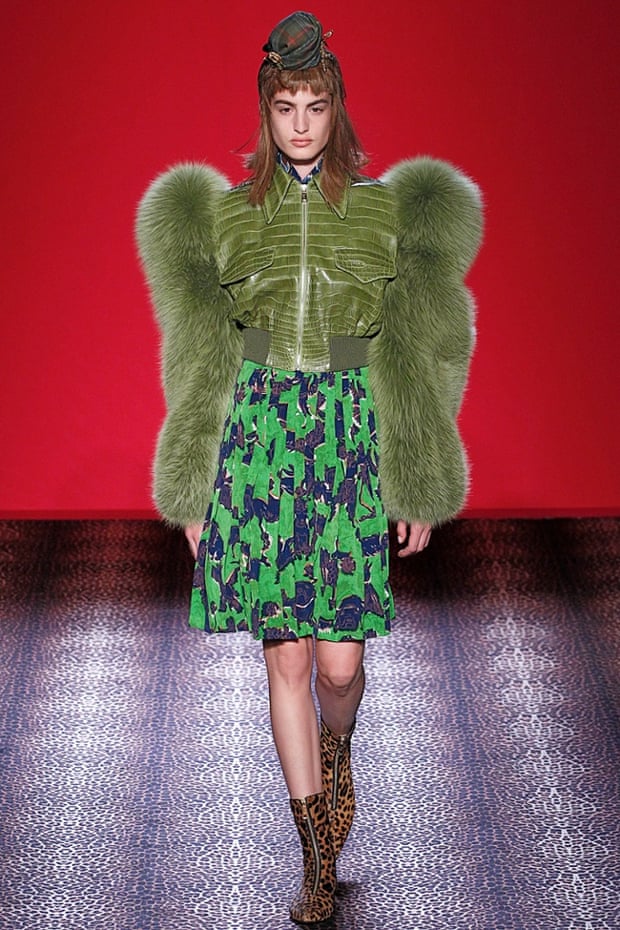 A model walks the runway during the Schiaparelli show at Paris Fashion Week