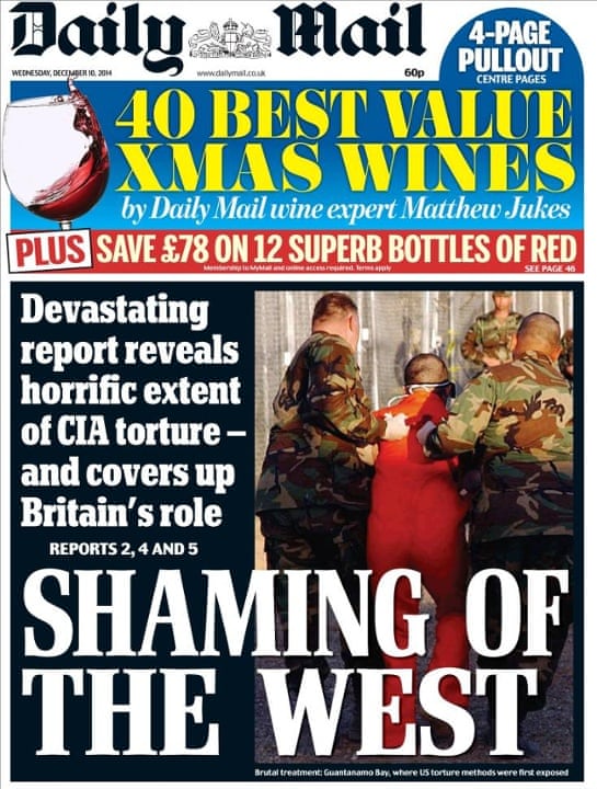 Daily Mail Front Page - Shaming of the West