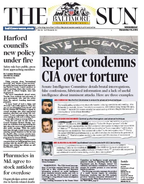 Baltimore Sun - Report condemns CIA over torture
