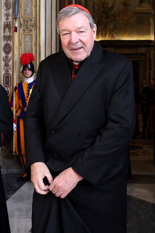 Former Archbishop of Sydney, Cardinal George Pell arrives at the Clementina Hall to exchange Christmas greetings with Pope Francis on 22 December, 2014 in Vatican City.