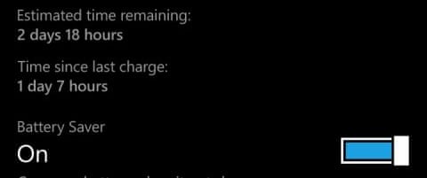 windows phone tip 3 - battery saving
