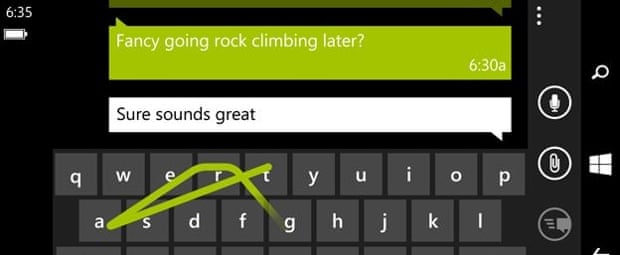 windows phone tip 6 - word flow