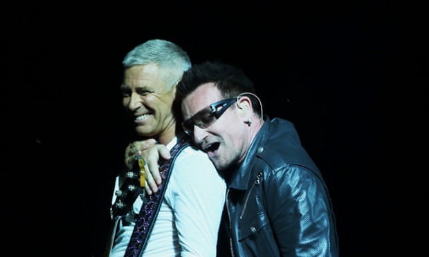 Bono and Larry Mullen of U2.