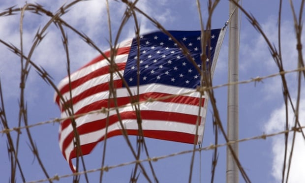 A US flag at Guantanamo Bay.