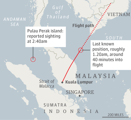 Malaysia Airlines flight MH370: how the search has unfolded, day.