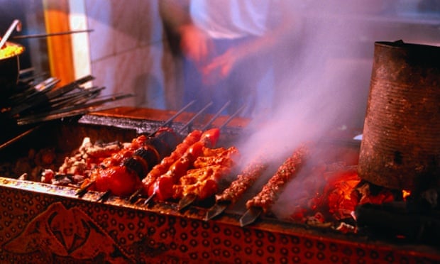 Cooking kebabs at Kebab restaurant - Istanbul