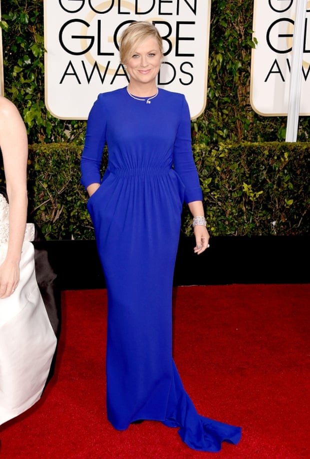 Host Amy Poehler attends the Golden Globes.