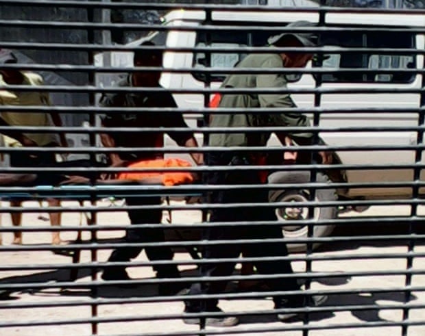 Manus Island detainee on stretcher