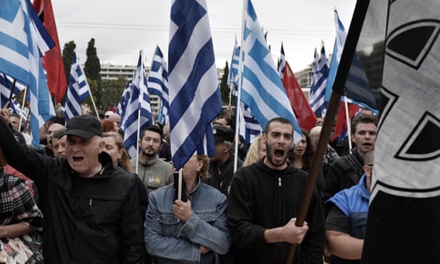 Golden Dawn supporters at a rally in June 2014.