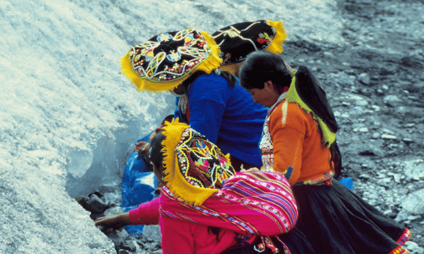 Quollur Ri’i at the Cusco glacier inPeru, a traditional annual ceremony which gathers some 50,000 pilgrims around the glaciers for religious reflection.