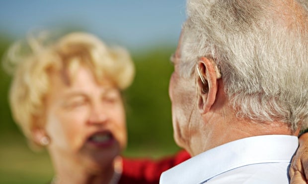 hearing aids elderly couple