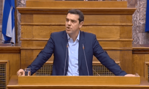 Tsipras in parliament