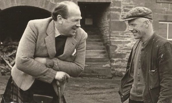 Lord Mackie, left, with his grieve (foreman) James Robbie at Ballinshoe