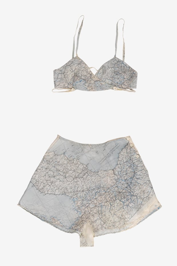 Patricia Mountbatten’s  underwear made from silk maps