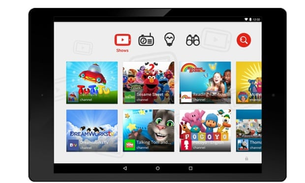 The YouTube Kids app for Android devices.