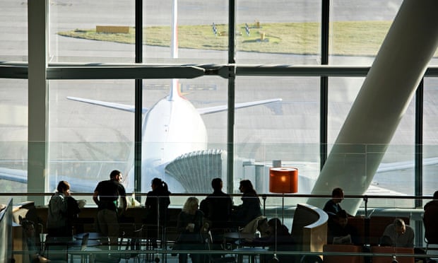 Police were out in force in Heathrow