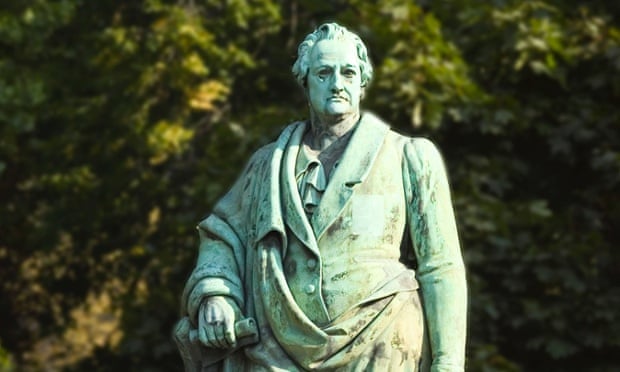 A statue of Goethe.