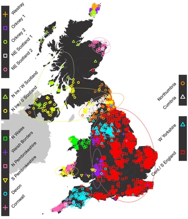 Genetics map UK