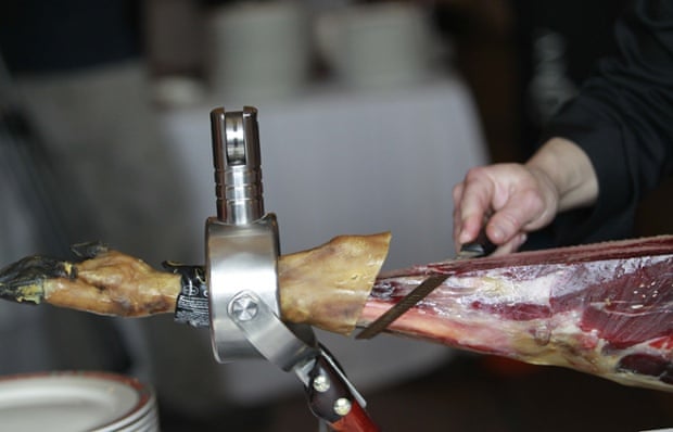 Fine slices of jamón ibérico.