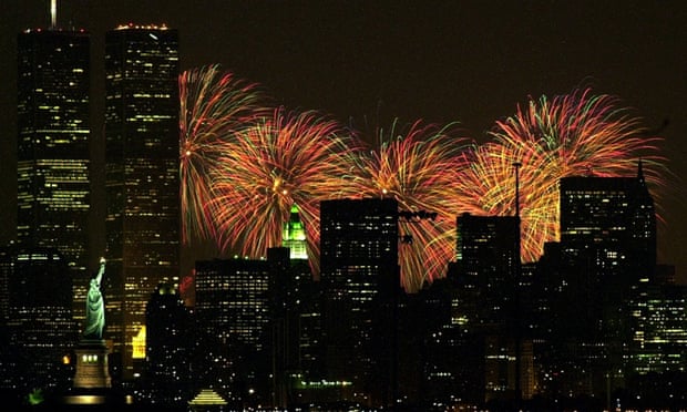 Fireworks in Lower Manhattan on July 4, 2000. (AP Photo/Ron Frehm)