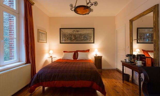 Bedroom at Les Tourelles, Mons-en-Baroeul, Lille, France