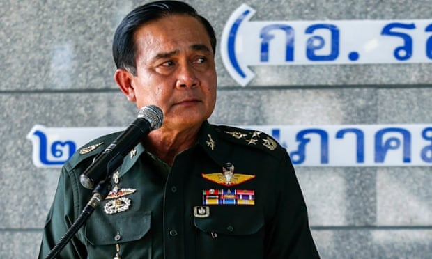 General Prayuth Chan-ocha after the army declared martial law in May 2014.