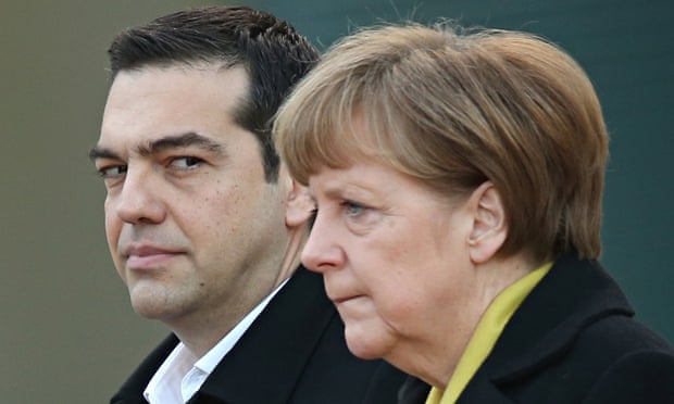 alexis Tsipras Meets  and angela Merkel In Berlin