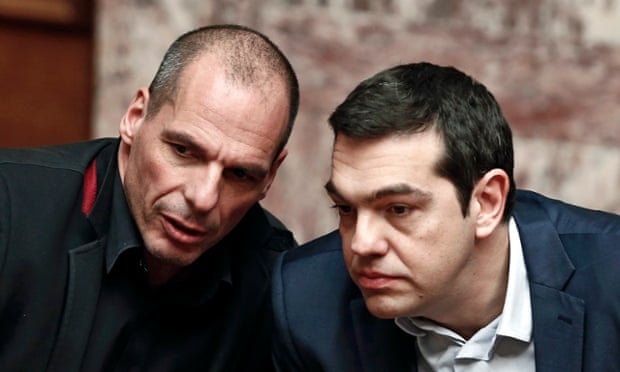Before he admits he has lost the game of chicken, Alexis Tsipras, the Greek prime minister, right, should think hard about euro analysis of his finance minister, Yanis Varoufakis.