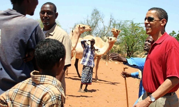 Barack Obama during a to Wajir in Kenya, close to the Ethiopian border, before he was elected US president in 2008.