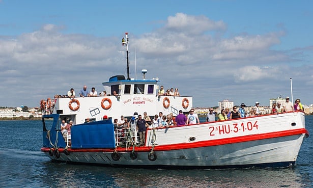 The ferry from to Vila Real de Santo Antonio, Portugal.