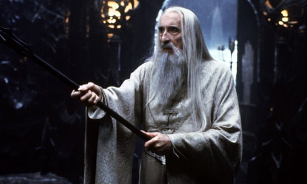 Christopher Lee as Saruman.