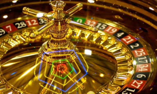 Shining golden casino roulette