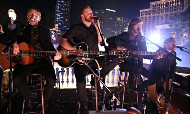 Far from 'weird': Imagine Dragons perform in Las Vegas. 