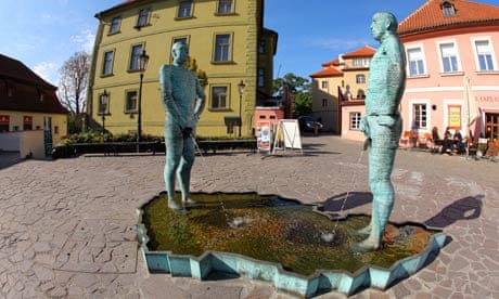 The Piss Sculpture by David Cerny, Prague