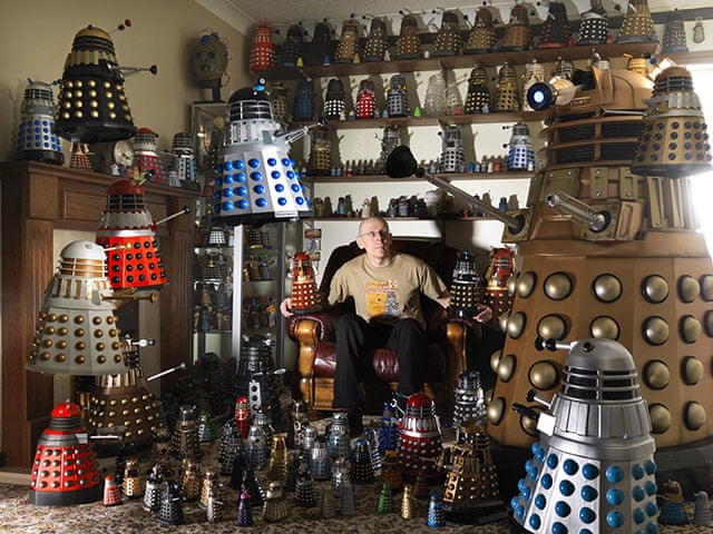 Rob Hull from Doncaster, UK, is the proud owner of the largest collection of Daleks. He has 571 different models