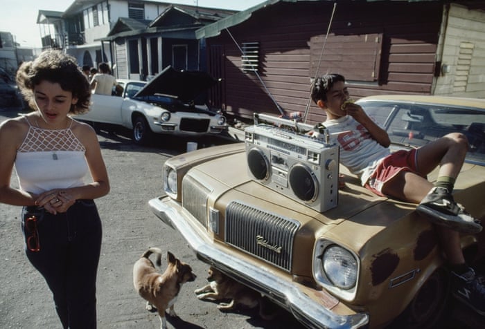 Teenagers hang out in the La Perla slum, San Juan, Puerto Rico 1983