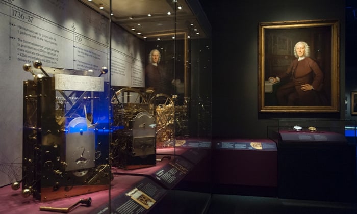 John Harrison's sea clocks on display at the National Maritime Museum