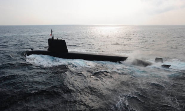 Japan’s maritime self-defense forces diesel-electric Soryu submarine, which is believed to be favoured by Australia for its new fleet.
